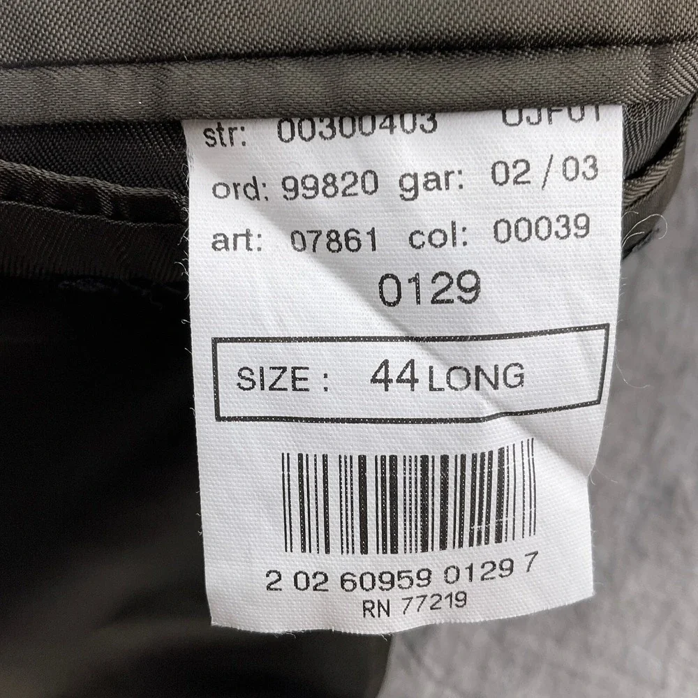 Joseph Feiss Blazer Men 44L Brown 3 Button Classic Neutral Office Jacket Flaws